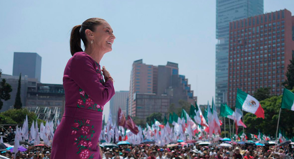 En celebración de 2 años del triunfo electoral, Sheinbaum rechaza injerencia extranjera