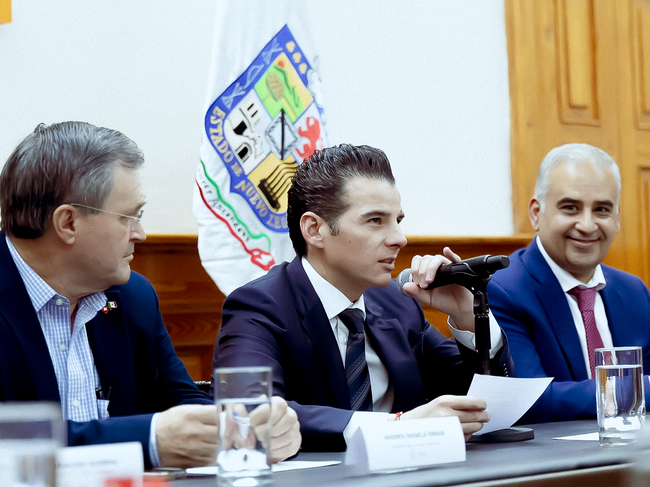 El secretario general de Gobierno, Miguel Ángel Flores Serna, informa de saldo blanco