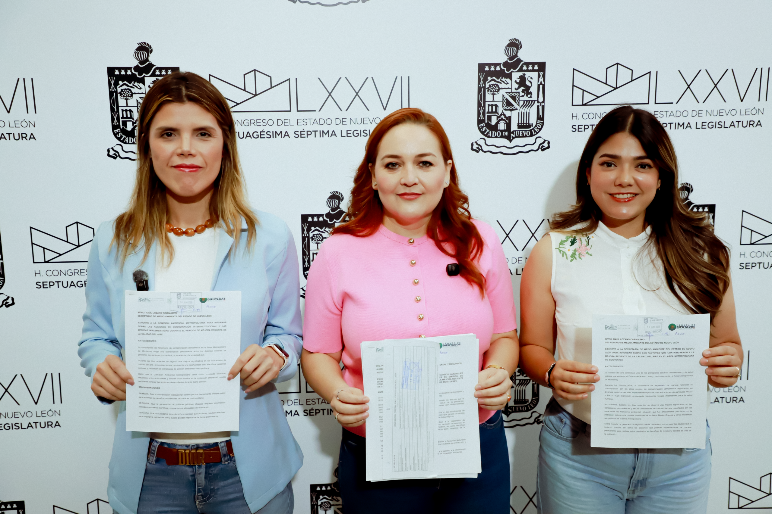 Cecilia Robledo Suárez y Claudia Caballero Chávez, y a legisladora federal, Annia Gómez Cárdenas