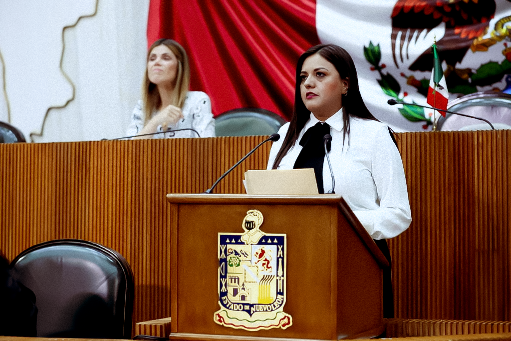 La presidenta de la mesa directiva, Itzel Castillo Almanza, lleva el tema