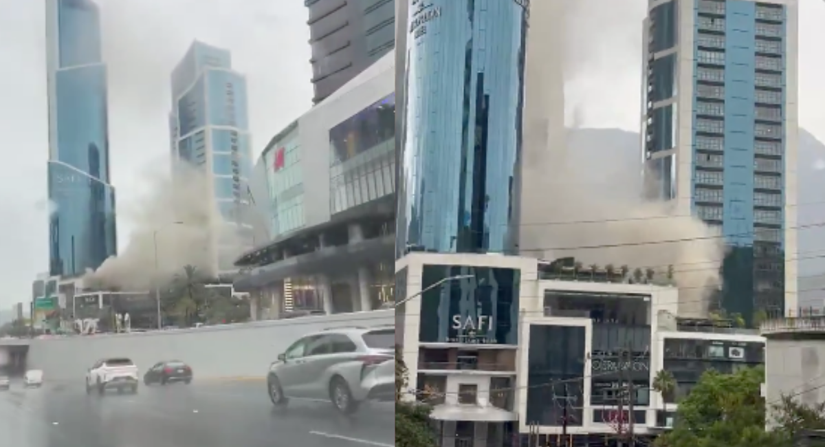Se reporta incendio en el Metropolitan Center de San Pedro Garza García