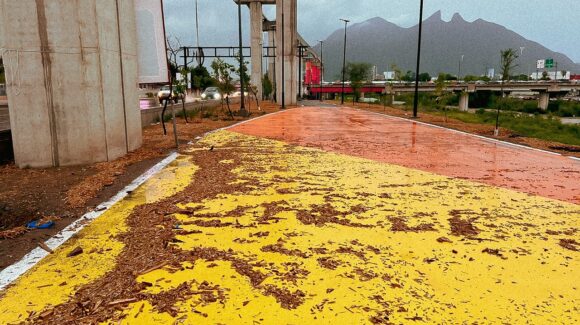 Gobierno de Nuevo León evalúa afectaciones por lluvias en el Parque Lineal