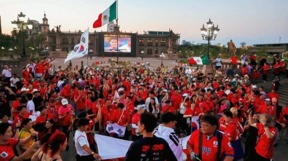 Color, cánticos y euforia: Sudáfrica y Corea del Sur transforman el Estadio Monterrey