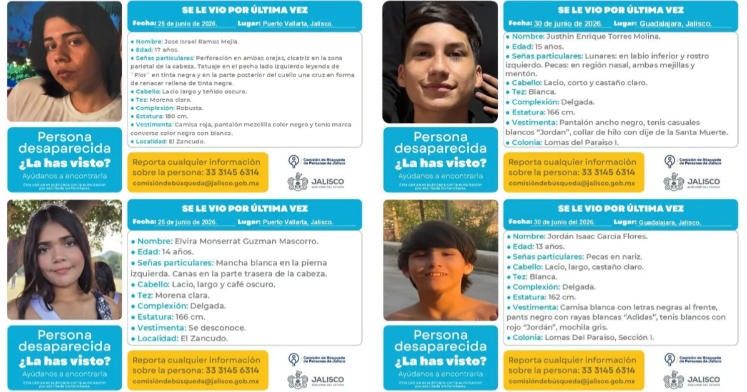 Desaparecen seis estudiantes en Jalisco; investigan posible reclutamiento dice fiscalía