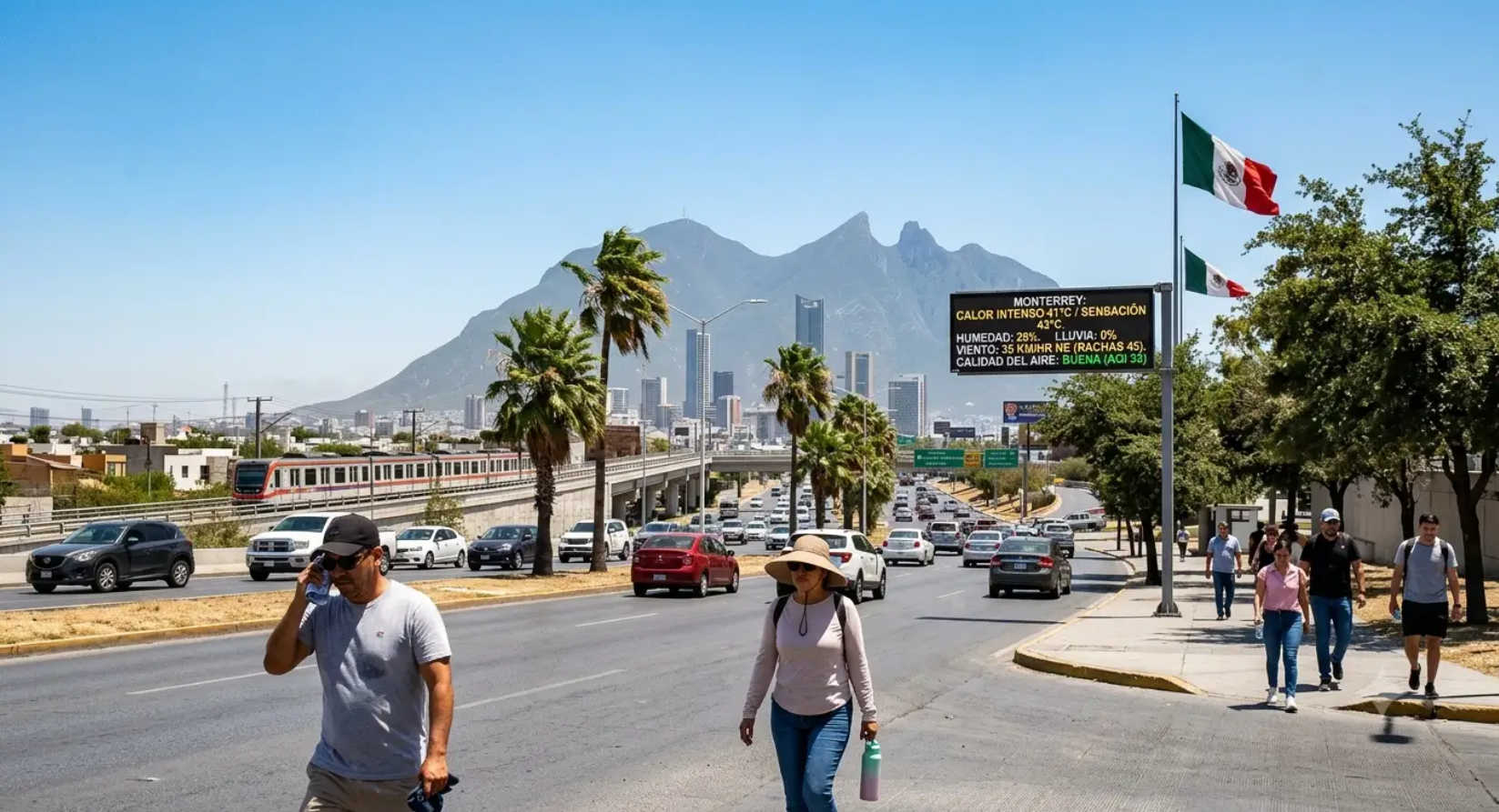 Clima en Monterrey hoy 25 de julio de 2026