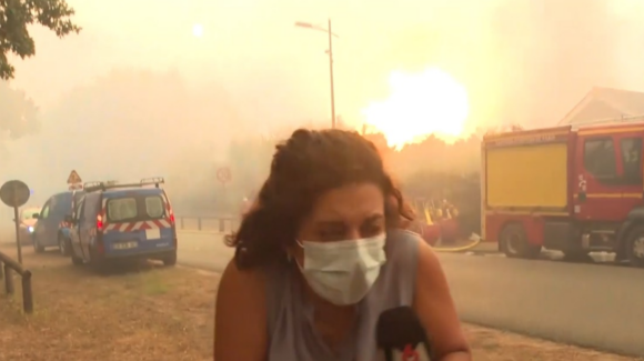 Explosión de bombona de gas sorprende a periodista durante cobertura de incendios en Francia