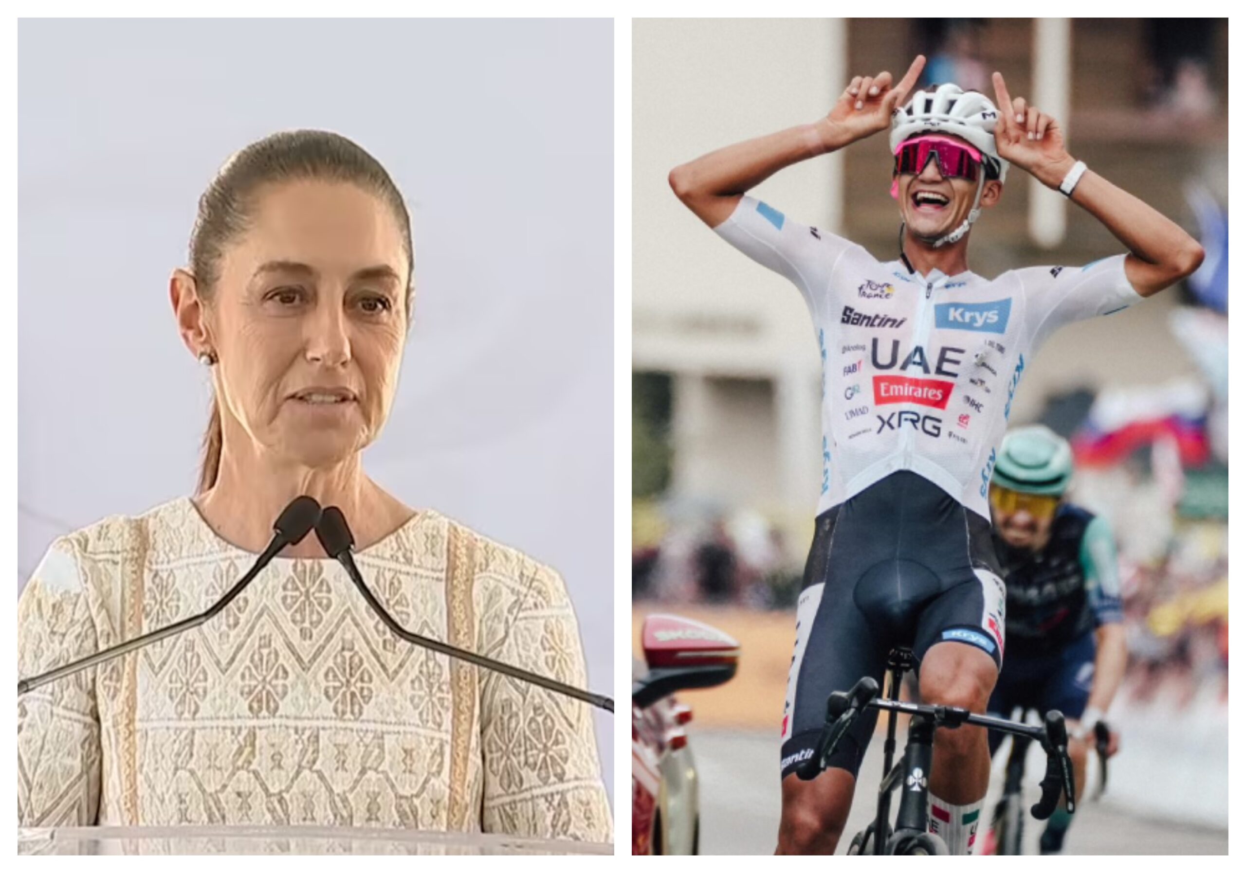 Claudia Sheinbaum felicita a Isaac Del Toro por histórico podio en el Tour de Francia