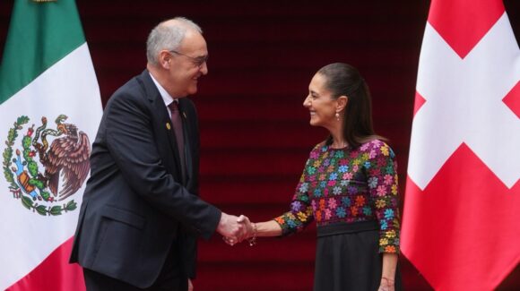 Claudia Sheinbaum recibe al presidente de Suiza para fortalecer la cooperación bilateral