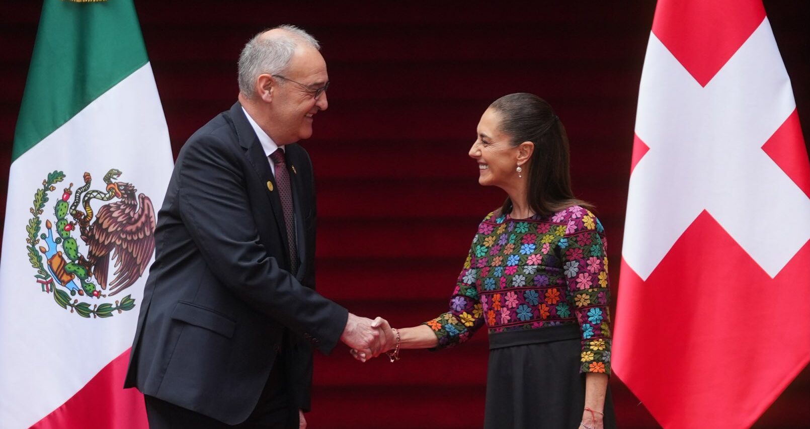 Claudia Sheinbaum recibe al presidente de Suiza para fortalecer la cooperación bilateral