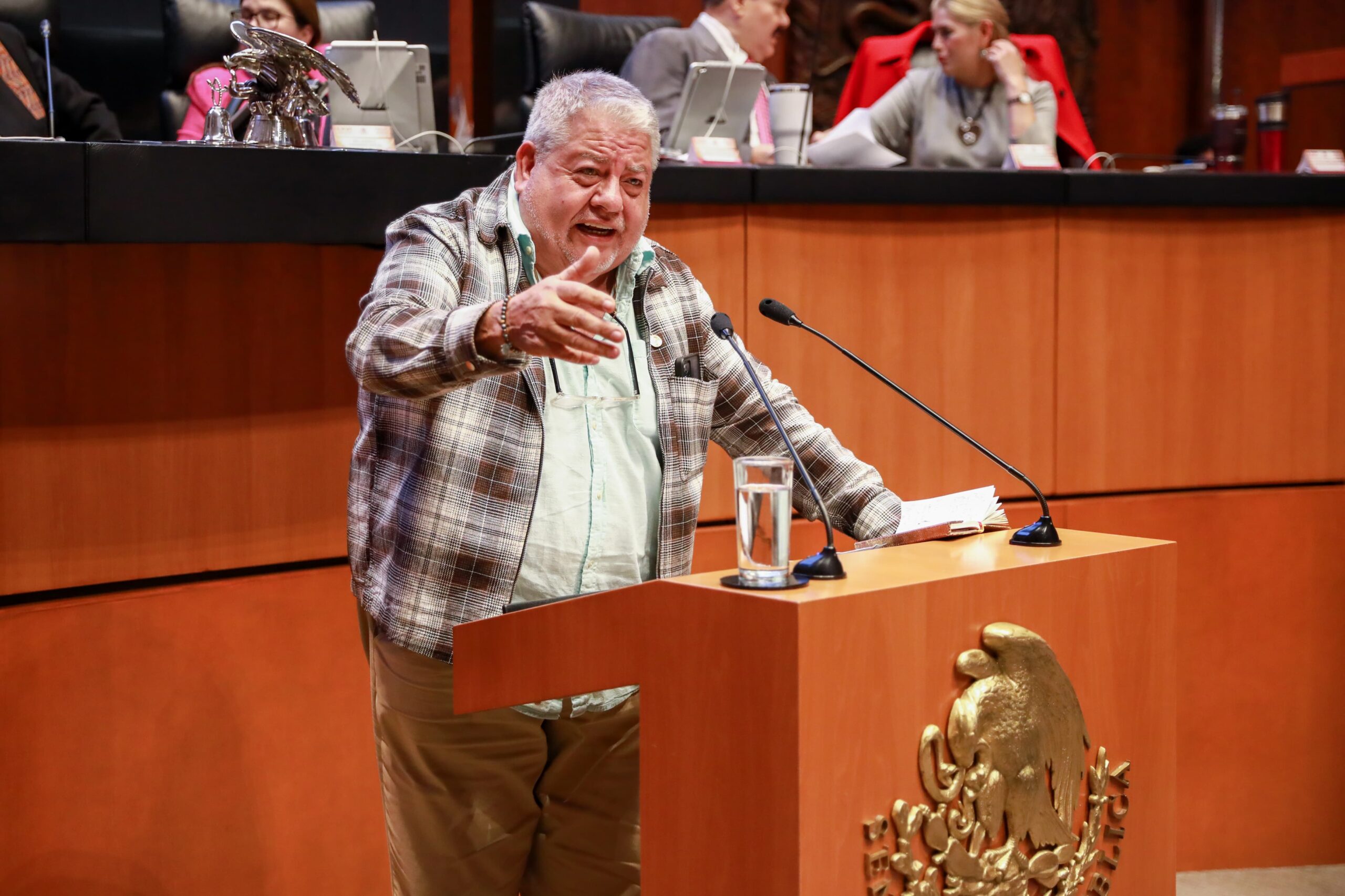 Senador Manuel Huerta destapa sus aspiraciones a presidir el Senado con consenso en Morena.