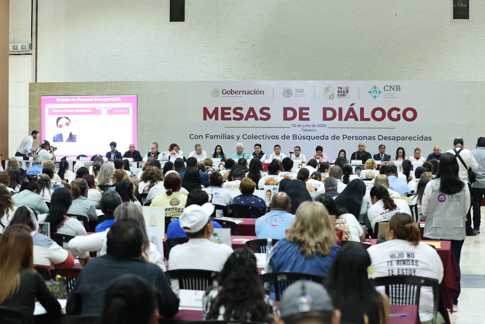 Segob y FGR dialogan con colectivos de búsqueda de desaparecidos en Tabasco