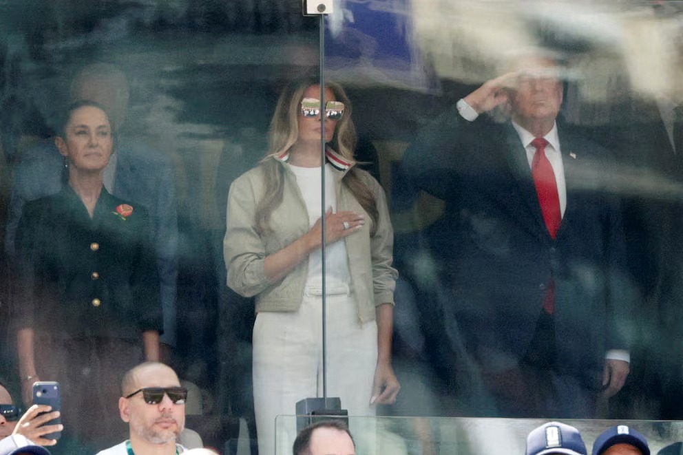 Sheinbaum comparte palco junto a Donald Trump y Gianni Infantino en la final del Mundial 2026