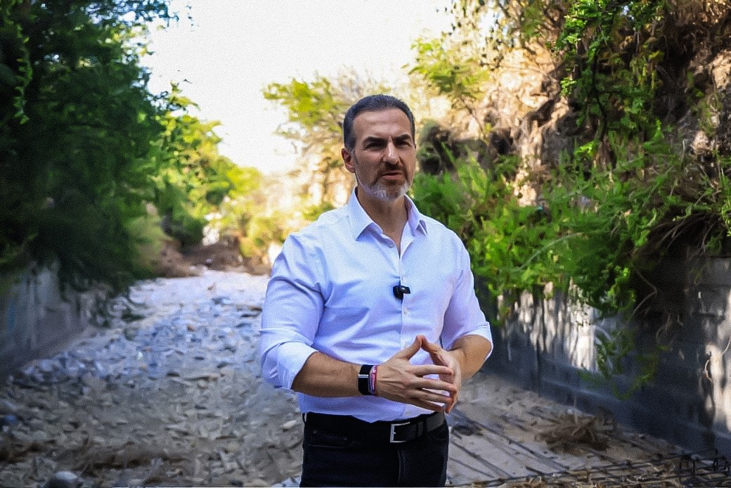 Supervisa Adrián de la Garza obras de infraestructura y drenaje pluvial en el poniente de Monterrey
