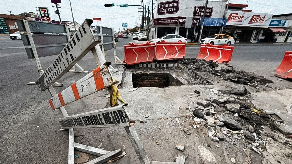 Obra inconclusa de Agua y Drenaje genera riesgos viales e imprevistos en Guadalupe