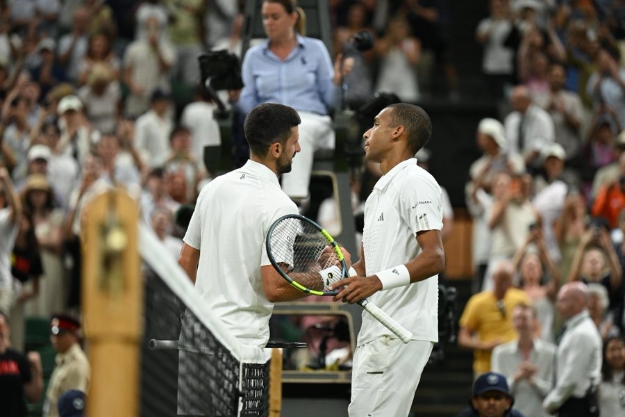 Wimbledon: Djokovic vence a Auger-Aliassime y avanza a semifinales; enfrentará a Jannik Sinner