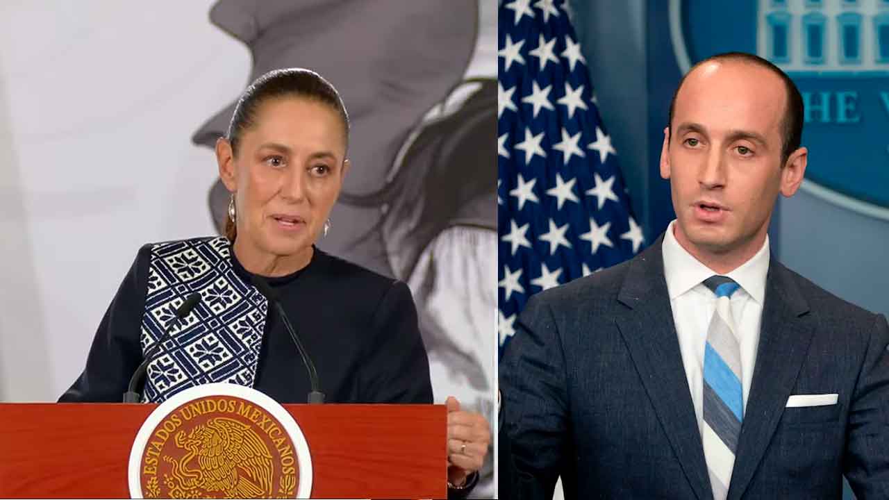 Sheinbaum responde a Stephen Miller, asesor de Trump, tras las declaraciones sobre el control que ejercen los cárteles en México