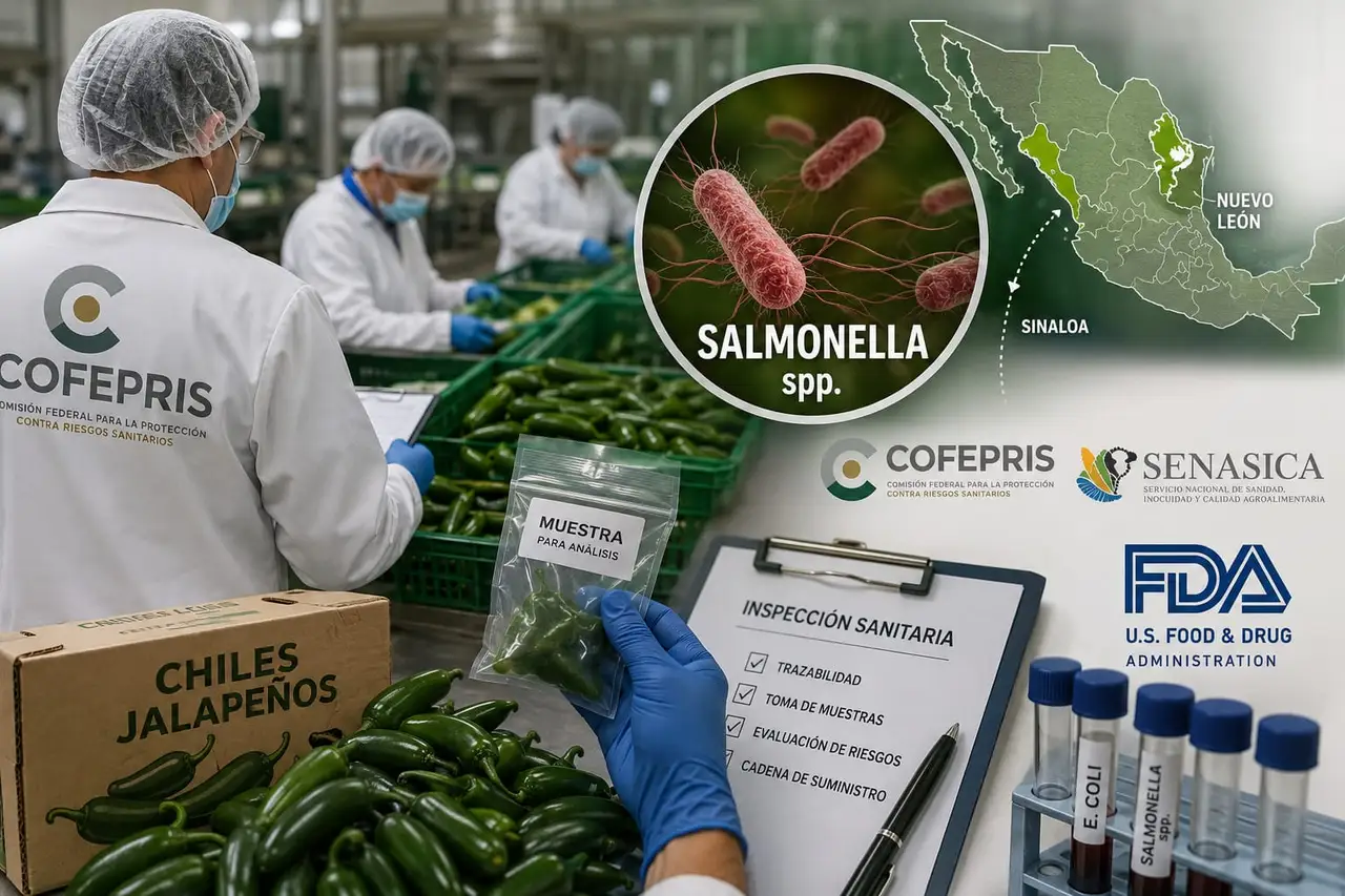 Cofepris investiga empacadora de chiles jalapeños de Nuevo León por brote de salmonela en EU