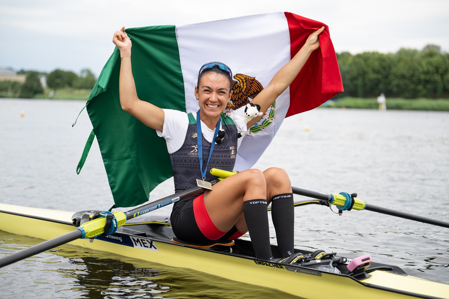 La mexicana Kenia Lechuga gana medalla de oro en el Campeonato Mundial de Remo 2026 en Ámsterdam, Países Bajos