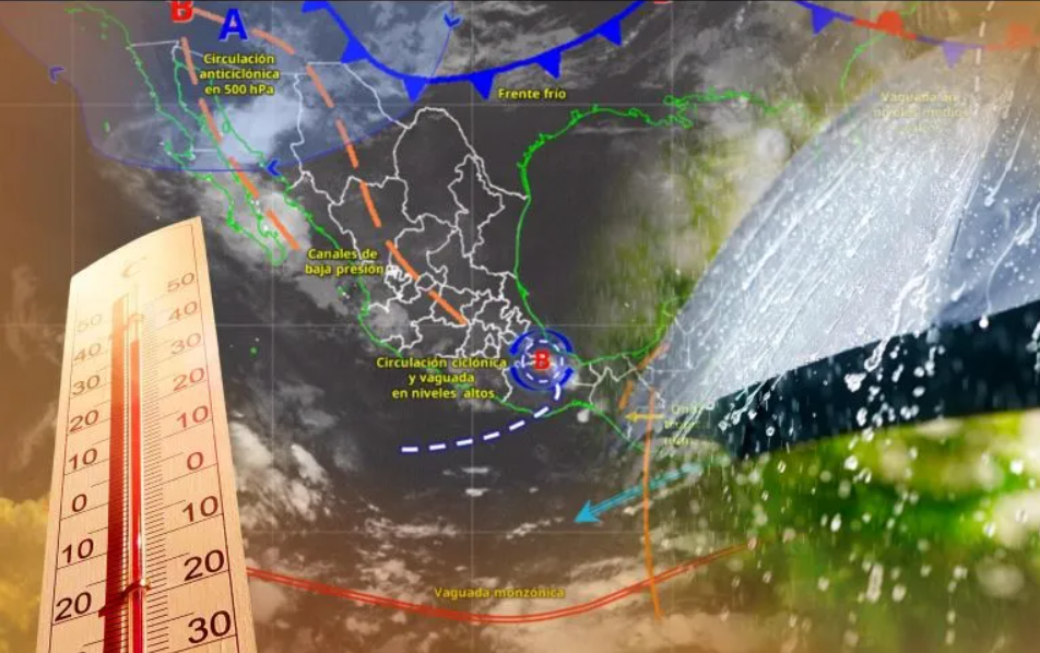 El SMN alerta por lluvias intensas y una onda de calor que mantendrá temperaturas altas en gran parte de México