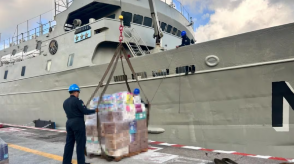 México envía en dos buques más de 718 toneladas de ayuda humanitaria a Venezuela desde Veracruz