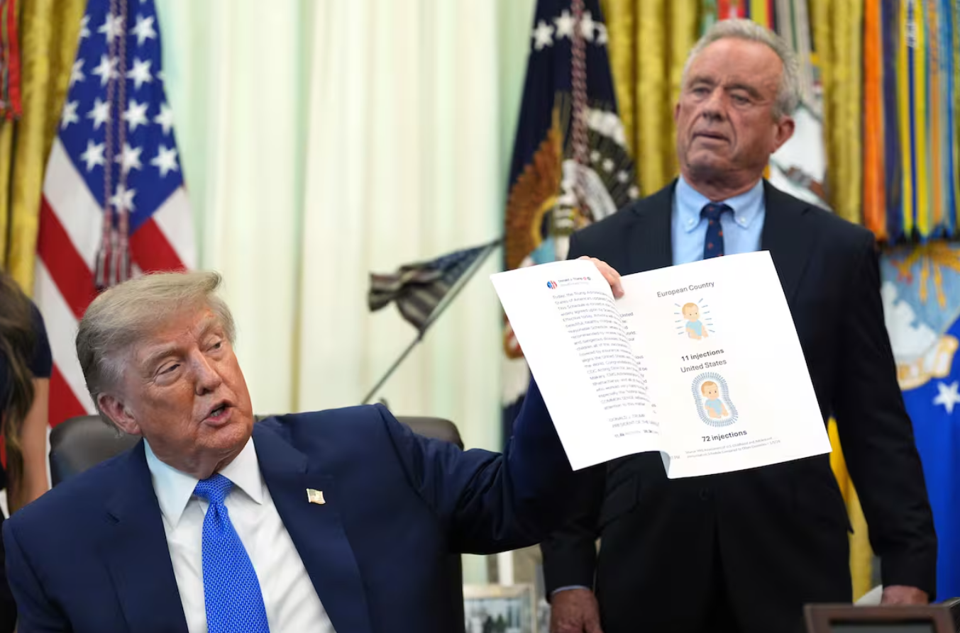 La OMS cuestiona a Trump por los cambios en el calendario de vacunas infantiles en Estados Unidos