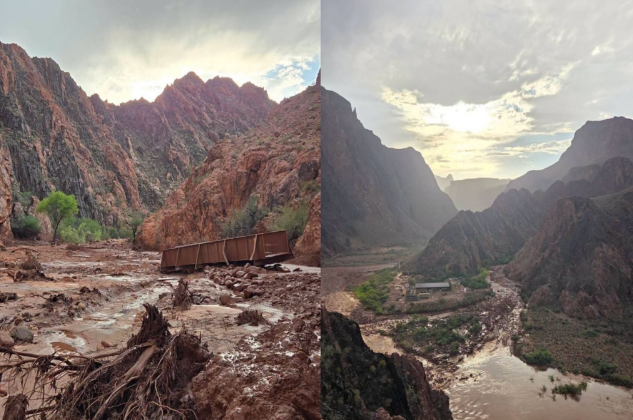 Inundación repentina golpea al Gran Cañón de Arizona y deja un muerto y 15 desaparecidos