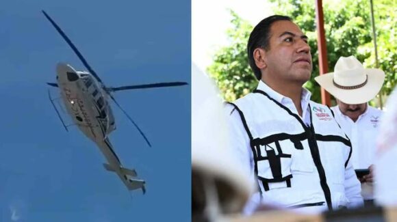 Helicóptero en el que viajaba el gobernador de Chiapas, Eduardo Ramírez, realiza aterrizaje de emergencia