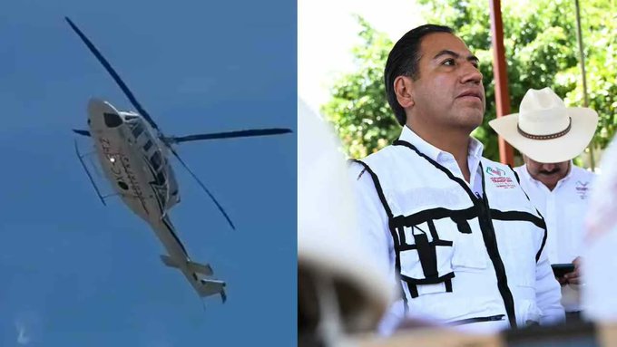 Helicóptero en el que viajaba el gobernador de Chiapas, Eduardo Ramírez, realiza aterrizaje de emergencia