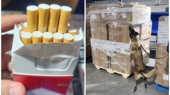 Aseguran 2 millones de cigarros ilegales en el AICM procedentes de Tailandia