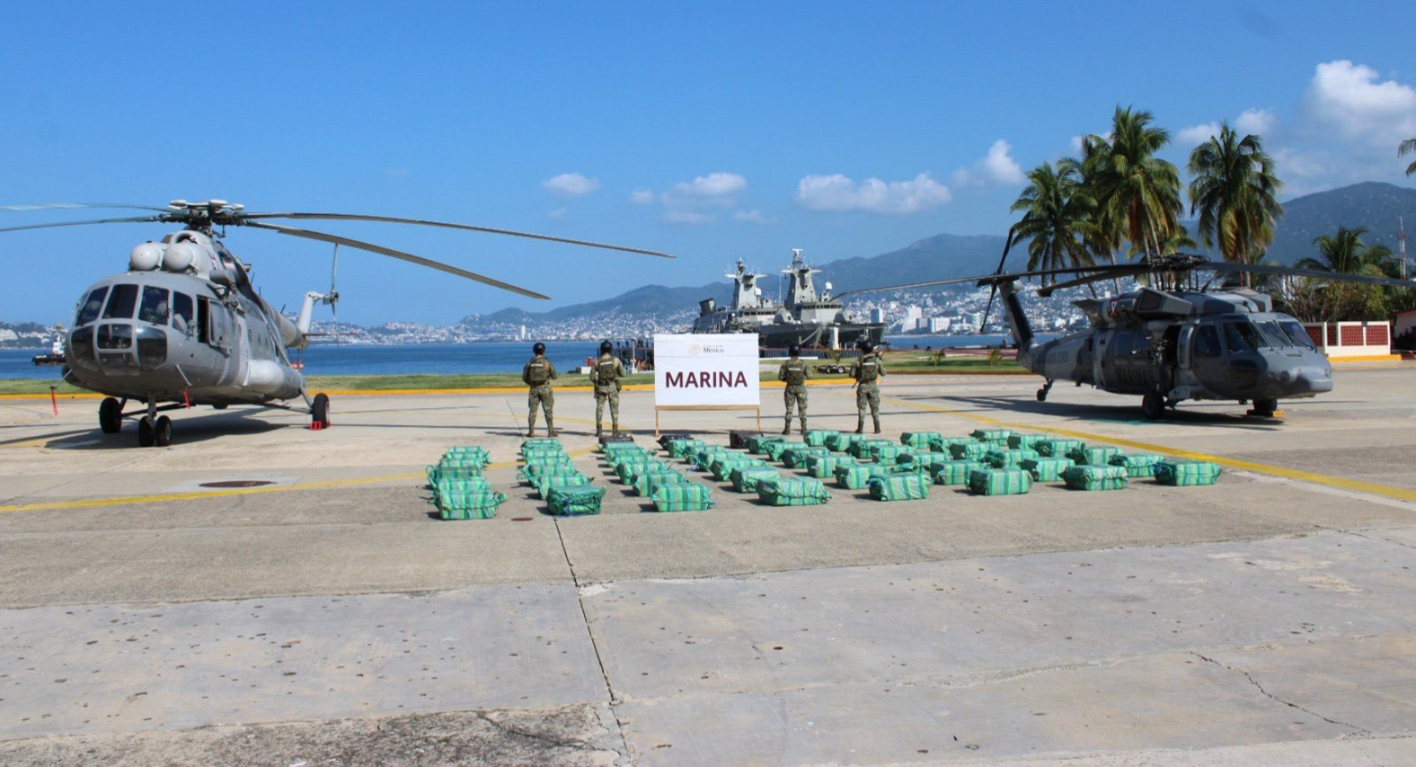 La Secretaría de Marina decomisa 1.9 toneladas de cocaína en Guerrero en operativo del Pacífico