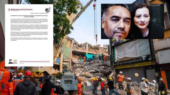 Embajada busca a pareja mexicana desaparecida tras sismo en Colombia