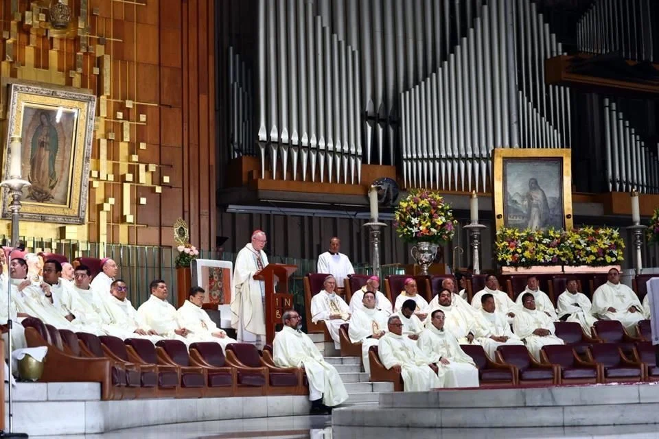 Secretario del Vaticano, Pietro Parolin, expresa respaldo a madres buscadoras durante misa en la Basílica de Guadalupe