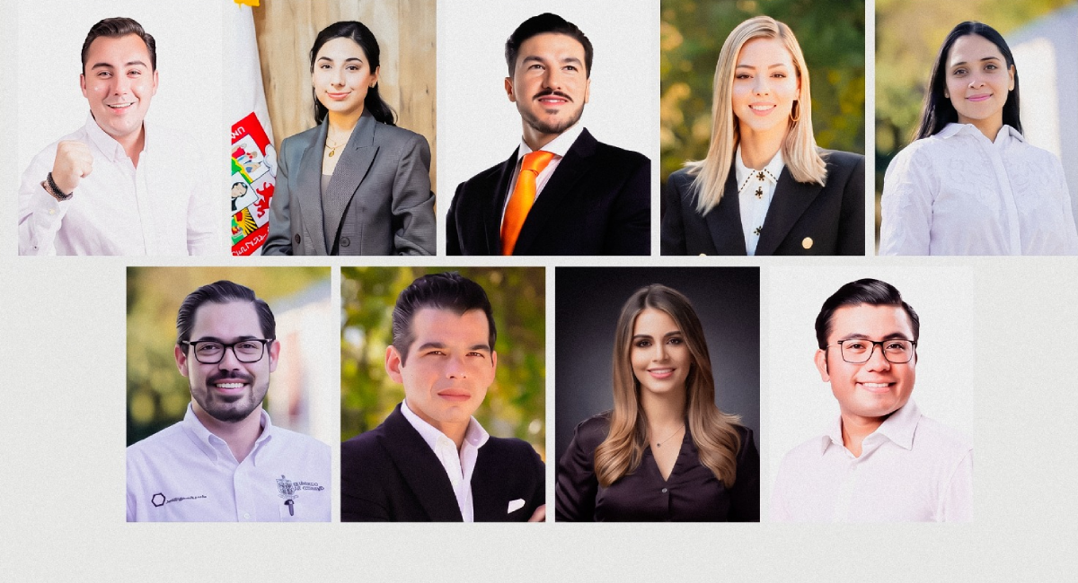 Manuel Guerra, Deya Martínez, Samuel García, Mariana Rodríguez, Mónica Oyervides, David de la Peña, Mike Flores, Lorena de la Garza diputada y Félix Arratia