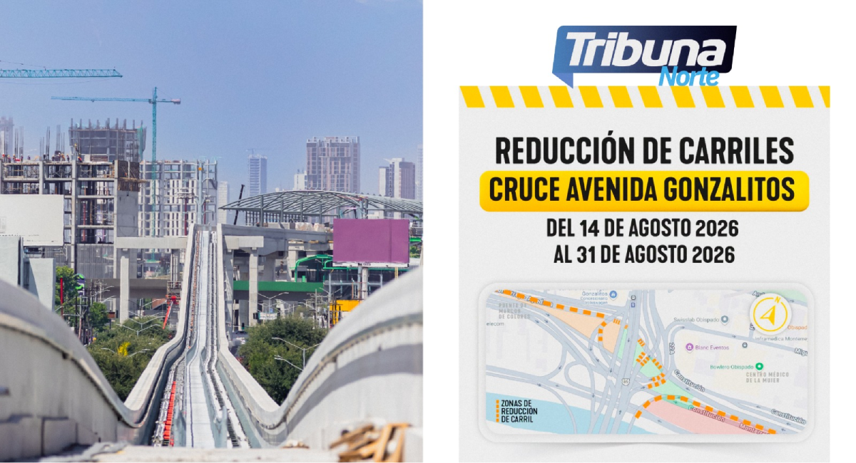 Ajustan vialidad en Gonzalitos y Constitución por avances en la Línea 4 del Metro