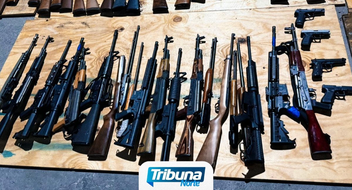 Decomisan 210 armas de fuego y detienen a sospechosos en operativo en Sabinas Hidalgo