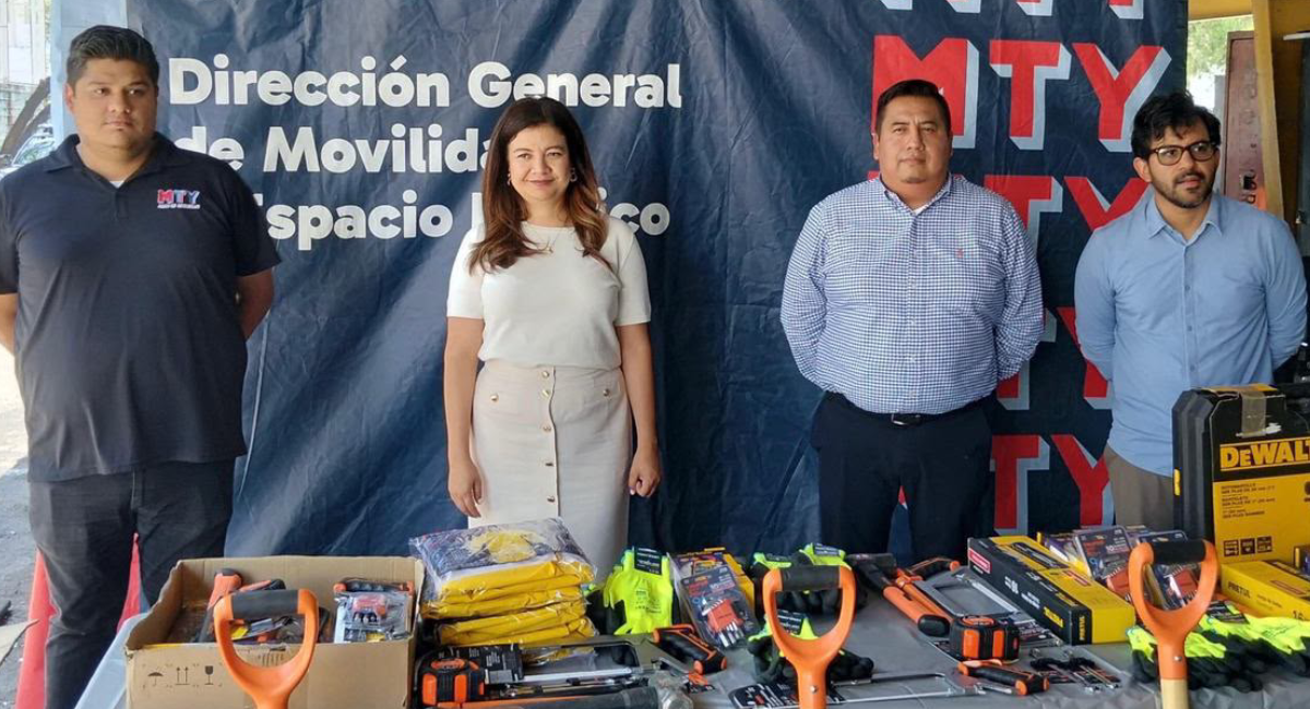 Entrega el Gobierno de Monterrey nuevo equipamiento e insumos al personal operativo de Seguridad Vial