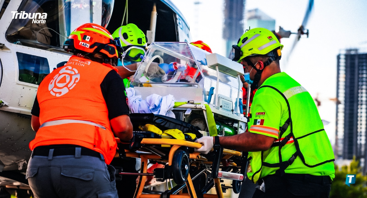 Trasladan vía aérea a recién nacido prematuro desde Doctor Arroyo hasta el Hospital Metropolitano