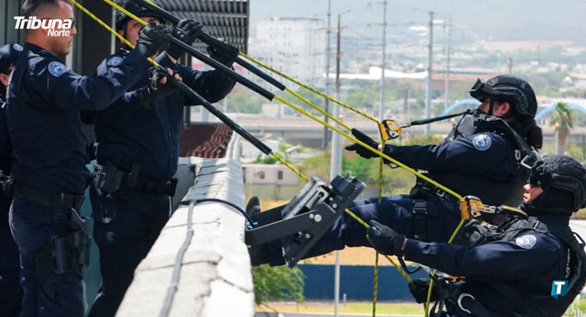 Especializan a la Policía de San Pedro en técnicas de rápel y combate urbano