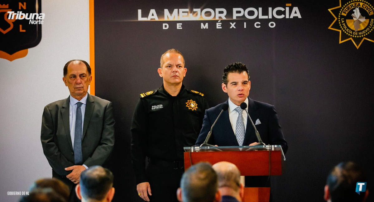 Javier Flores Saldívar, fiscal gral. del Estado de NL; Gerardo Escamilla, sec. de Seguridad de NL, y Miguel Ángel Flores Serna, sec. gral. de Gobierno de NL.