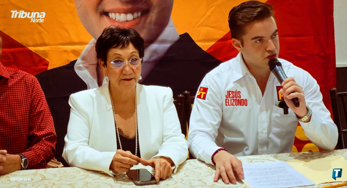 Guadalupe Ramírez, dirigente estatal del PT y Jesús Elizondo, diputado y principal activo político en el estado