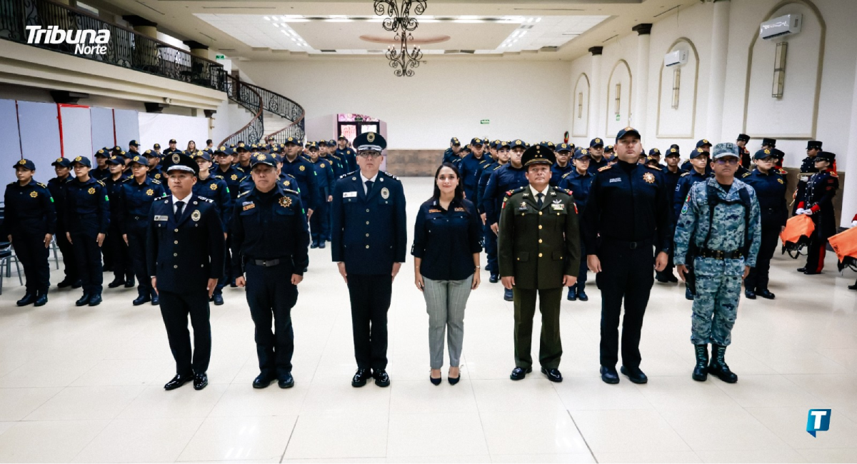 Fortalece Juárez su estado de fuerza policial: gradúan 33 cadetes y recertifican a 263 elementos operativos