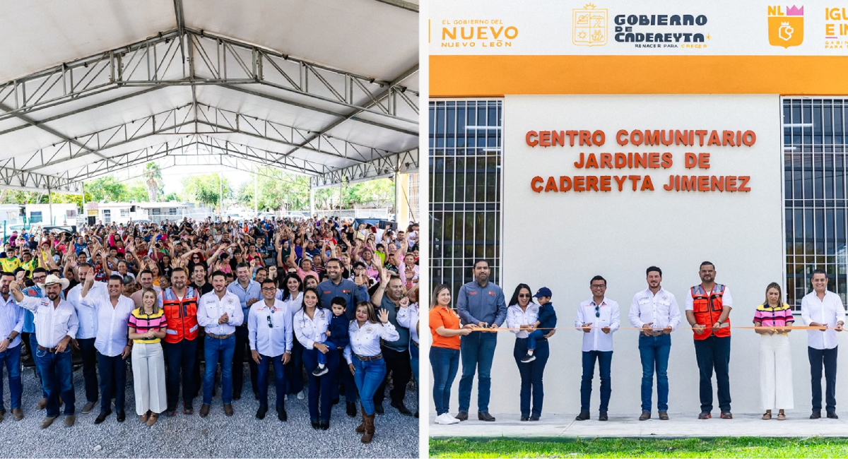 Inaugura Gobierno de Nuevo León el Centro Comunitario Jardines de Cadereyta con inversión en infraestructura social