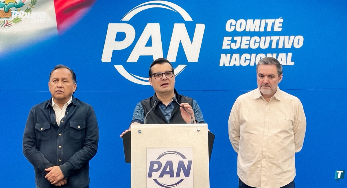 Jorge Triana (centro) vocero nacional del PAN