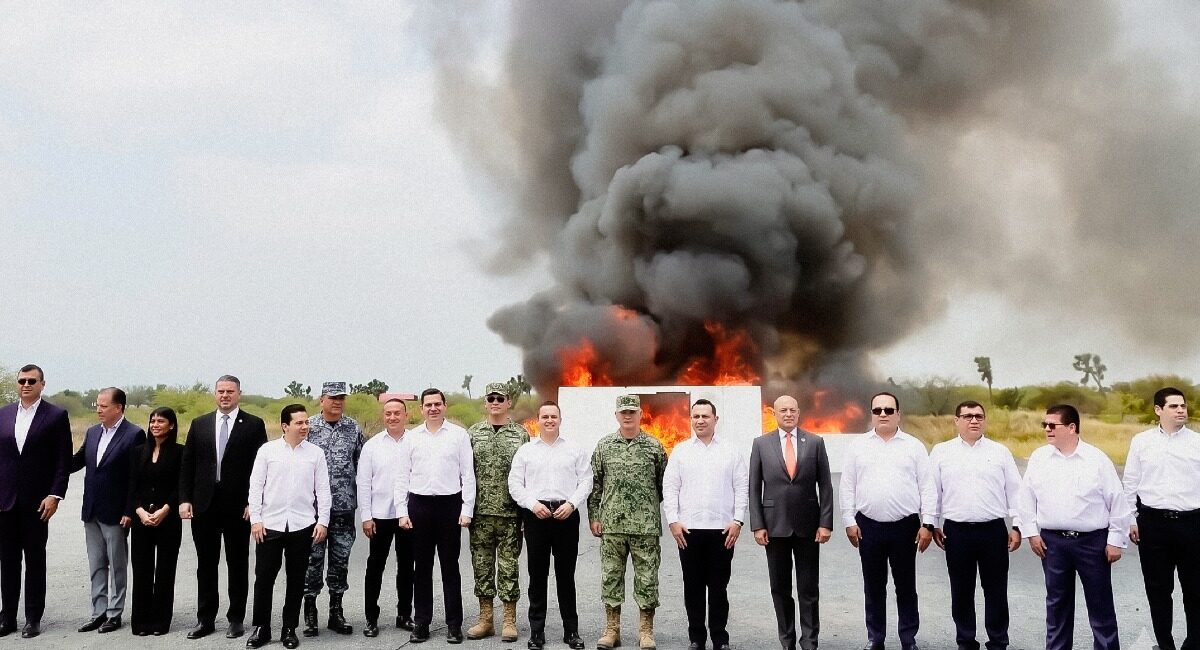 Golpe al narcomenudeo: Destruyen en Nuevo León droga asegurada en cinco estados del noreste
