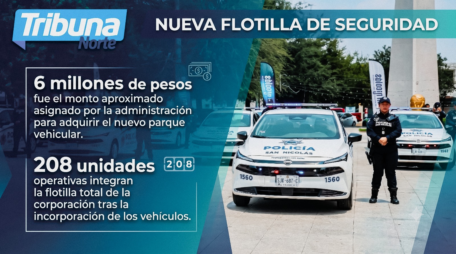 Refuerza San Nicolás su estrategia de proximidad vial y vigilancia con 10 patrullas adicionales