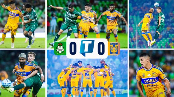 Tigres no capitaliza sus opciones de gol y apenas suma un punto sin goles ante un débil Santos en Torreón