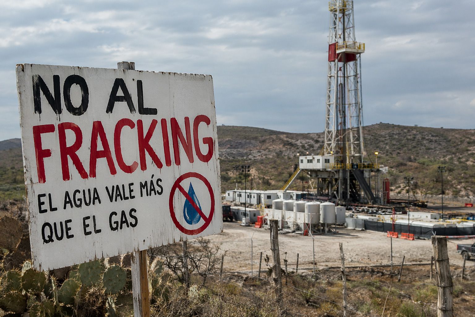 Activistas ambientales recolectan firmas contra el fracking en México