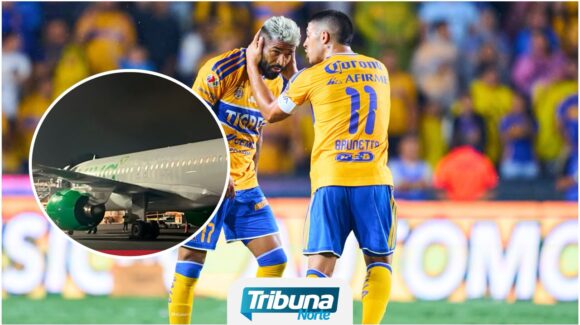 Aterriza plantel de Tigres en Ramos Arizpe por obras en aeropuerto regio