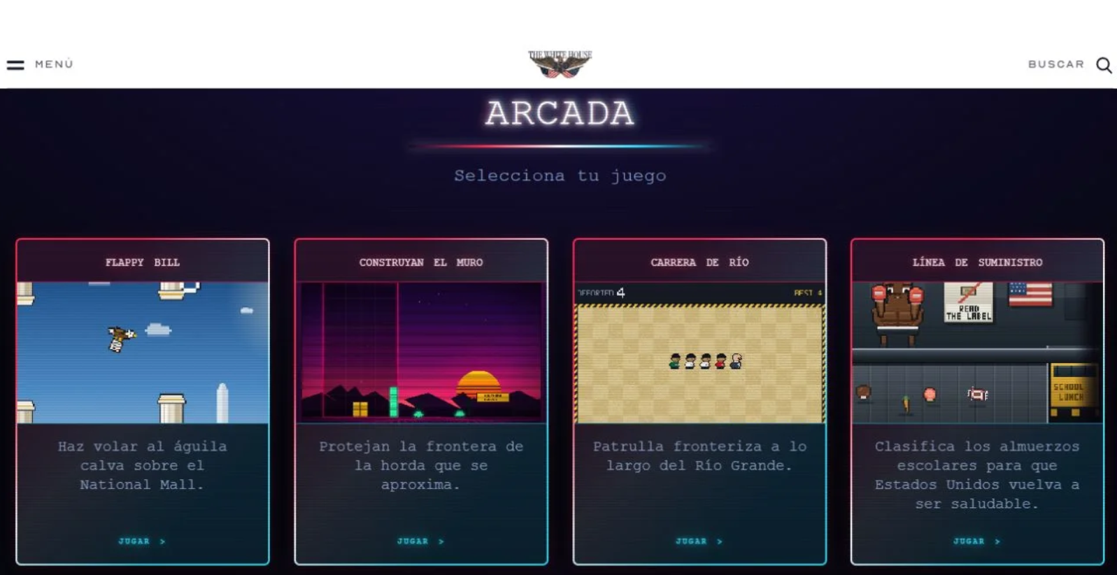 Casa Blanca estrena videojuego sobre construcción del muro y las deportaciones