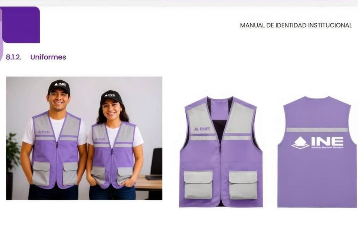 INE cambia el rosa por el lila en su nueva imagen institucional; Taddei defiende el cambio de color